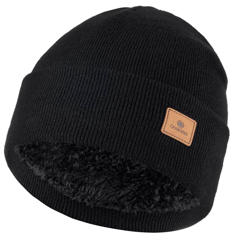 Ocatoma Winter Beanie for Men Women Cuffed Thick Knit hat Fleece Lined Snow Ski Hats Stocking Cap Outdoor Unisex - Image 1