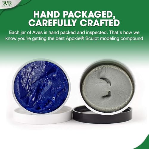 Aves Apoxie Sculpt - 2 Part Modeling Compound (A & B) - 1 Pound, Apoxie Sculpt for Sculpting, Modeling, Filling, Repairing, Simple to Use and Durable Self-Hardening Modeling Compound - Blue - Image 2