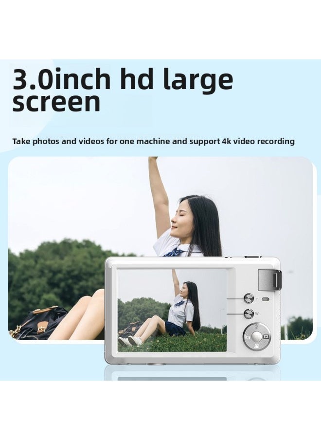 Generic 4K Student HD Digital Camera Video Beauty Filter Camera 3.0 Inch Large Screen HD Entry-level Camera-Body Color:Black + Card Reader + OTG  - Image 4