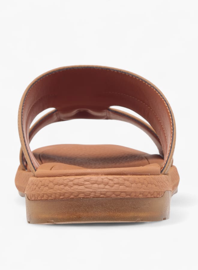 لو كونفورت صنادل رجالي سليب أون بتفاصيل مقصوصة - Image 4