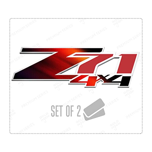 GOLD HOOK Z71 Decal Silverado Stickers Chevy Road Emblem HD Replacement Side Truck Premium Series (Metallic Finish) - Image 1
