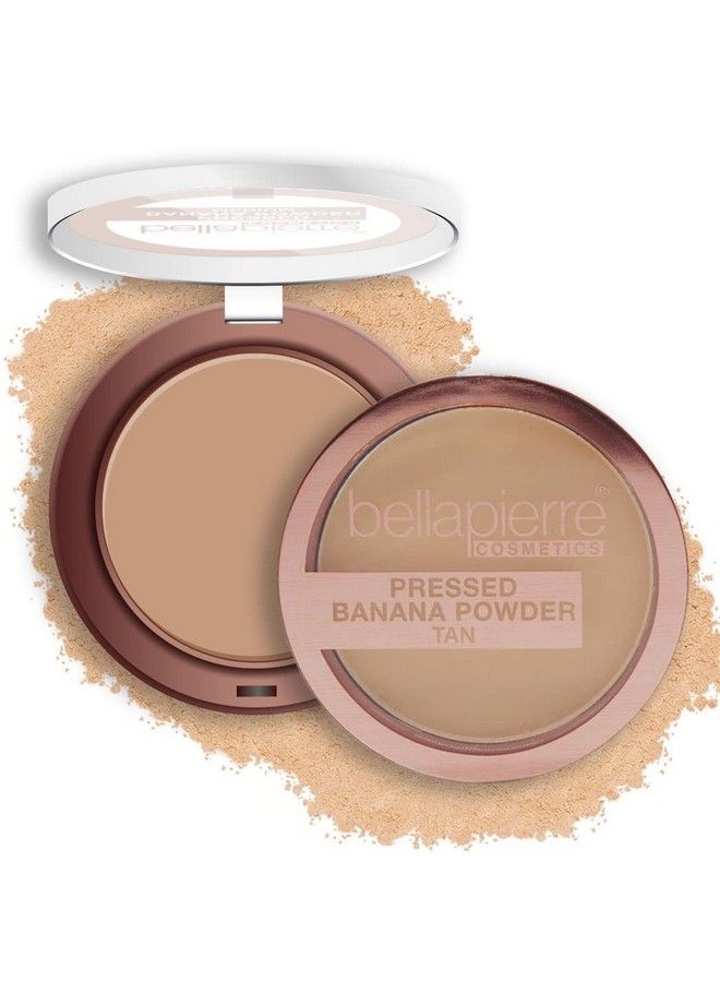 BellaPierre Pressed Banana Setting Powder : Lightweight ColorCorrecting Powder with All Day Makeup Protection : Eliminates Blotchiness and Dark Spots : TalcFree : Matte Tint Tan 028 Oz - Image 2