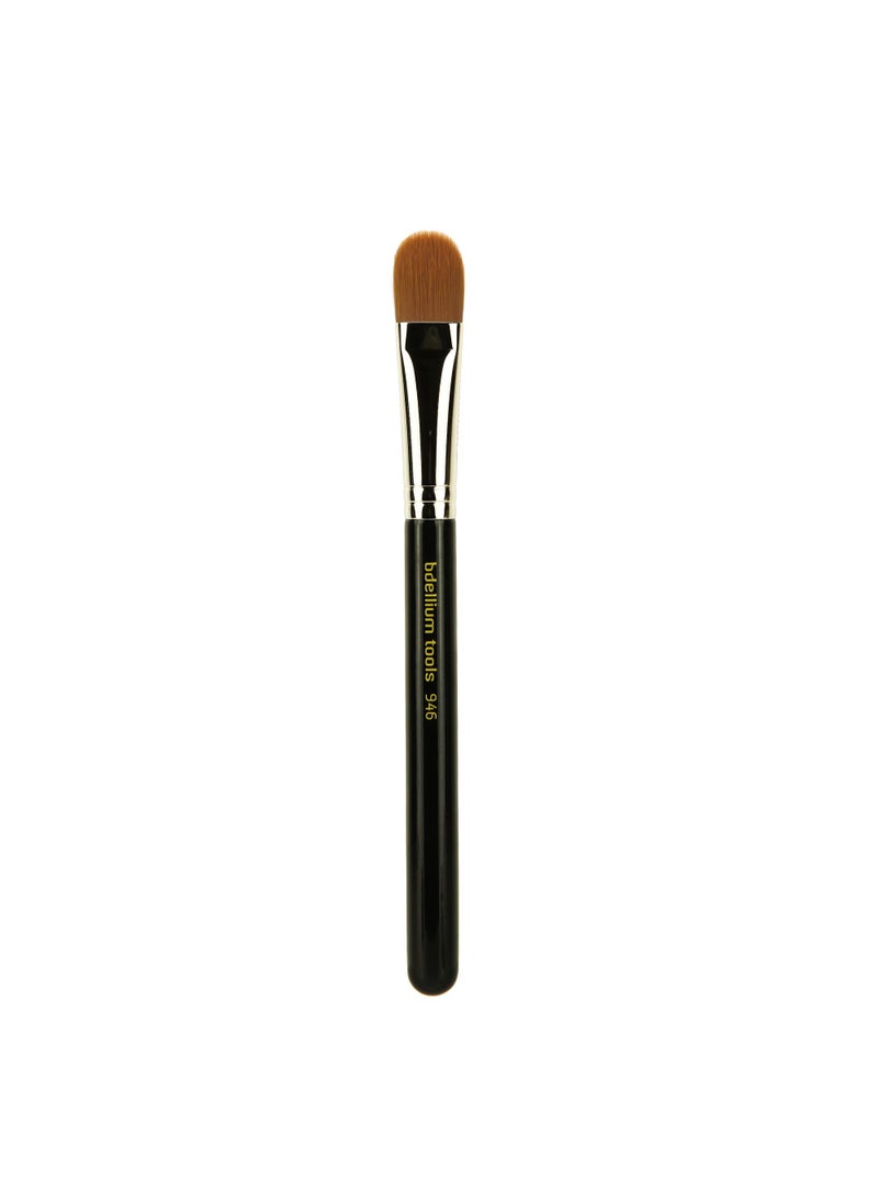 Bdellium Tools Bdellium Tools Professional Makeup Brush - Maestro Series 946 Firm Foundation - With Soft Synthetic Fibers, For Blending & Contouring (Black, 1pc) 