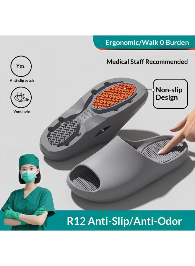 SKT Shiketro Men's Anti-Slip EVA Medical Slippers - Thickened sole, suitable for nurses, doctors, operating rooms, home, work, and outdoor occasions. - Image 1