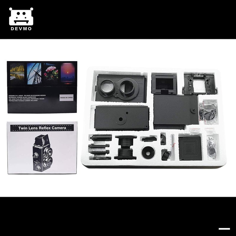 DEVMO 2 PCS DIY Lightnes Compatible with Classic Retro Holga Lomo Recesky TLR Camera 35mm Film Twin Lens Reflex Kit - Image 2