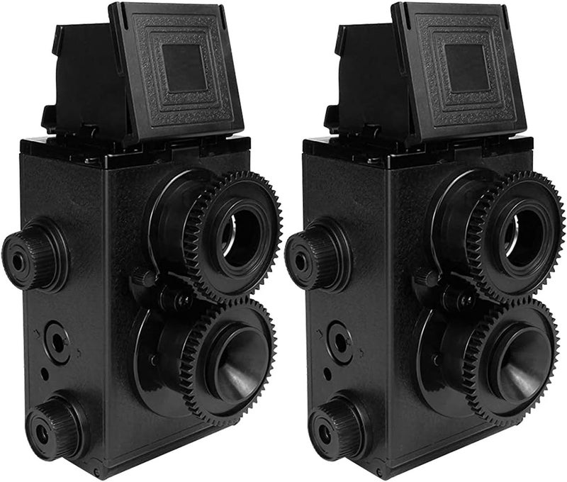DEVMO 2 PCS DIY Lightnes Compatible with Classic Retro Holga Lomo Recesky TLR Camera 35mm Film Twin Lens Reflex Kit - Image 1
