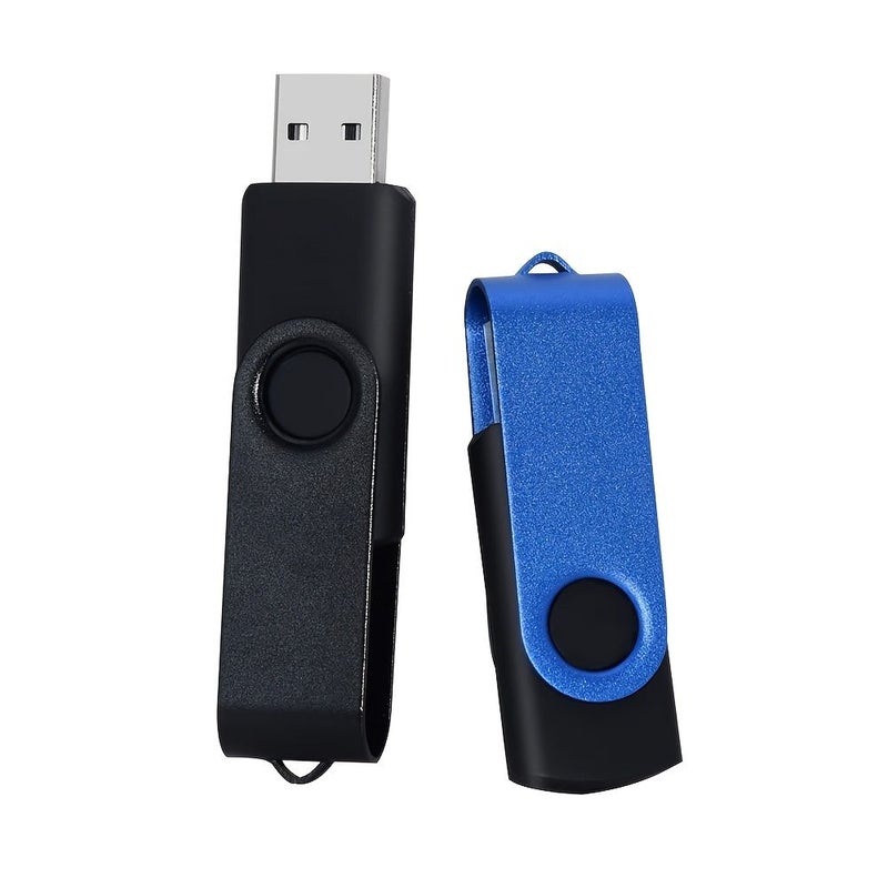 Black 30 Pcs Rotating USB 2.0 Flash Drive 128MB Pen Drive Stylish Gift - Image 3