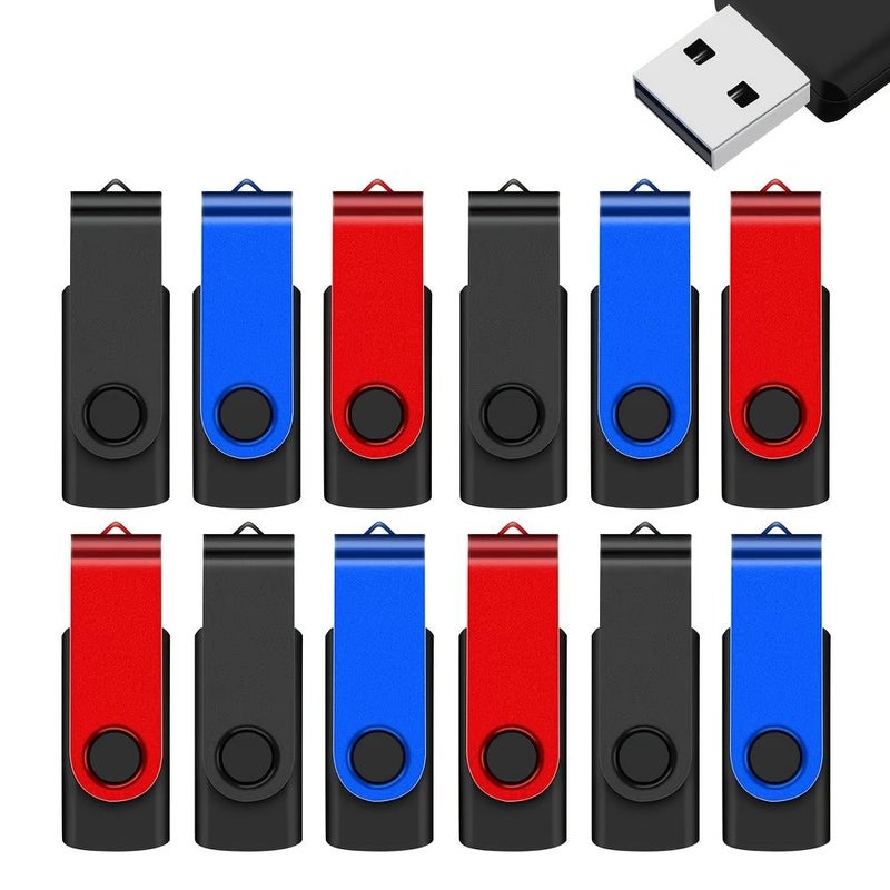Black 30 Pcs Rotating USB 2.0 Flash Drive 128MB Pen Drive Stylish Gift - Image 5