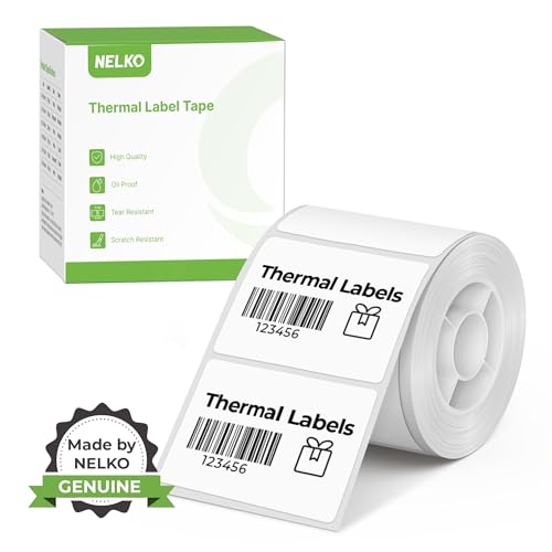 Nelko Thermal Labels for Nelko PM220 Label Maker, 1.57'' x 1.18'' (40x30mm) Thermal Sticker Tab, Waterproof, Multi-Purpose Label Tape, 1 Roll of 230 Self-Adhesive Thermal Paper (White) - Image 1