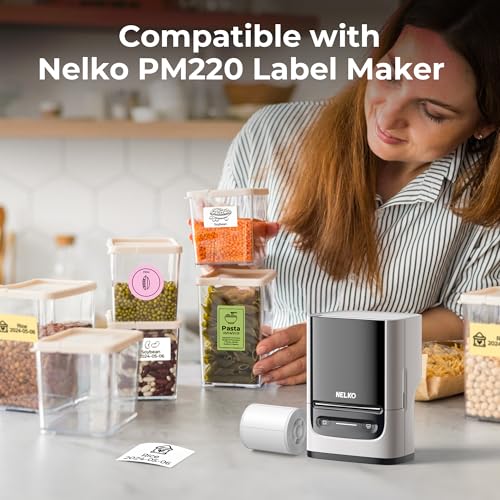 Nelko Thermal Labels for Nelko PM220 Label Maker, 1.57'' x 1.18'' (40x30mm) Thermal Sticker Tab, Waterproof, Multi-Purpose Label Tape, 1 Roll of 230 Self-Adhesive Thermal Paper (White) - Image 3