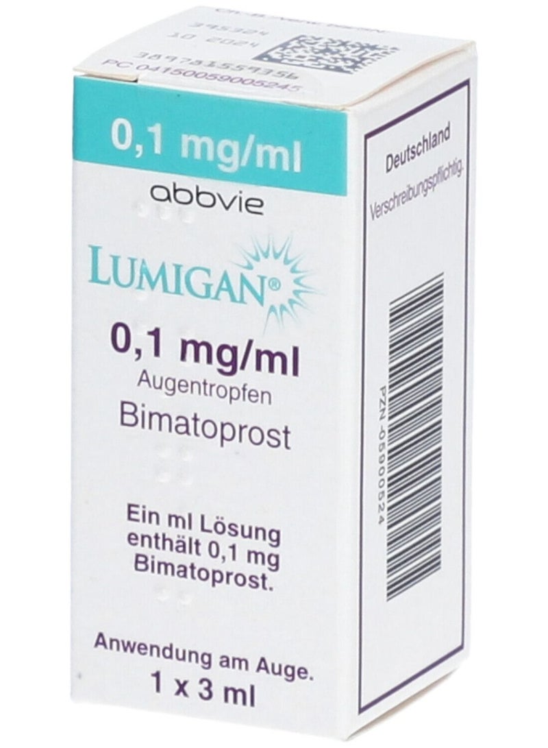 Allergan Lumigan 0.1mg\ml Eye Drop  - Image 1