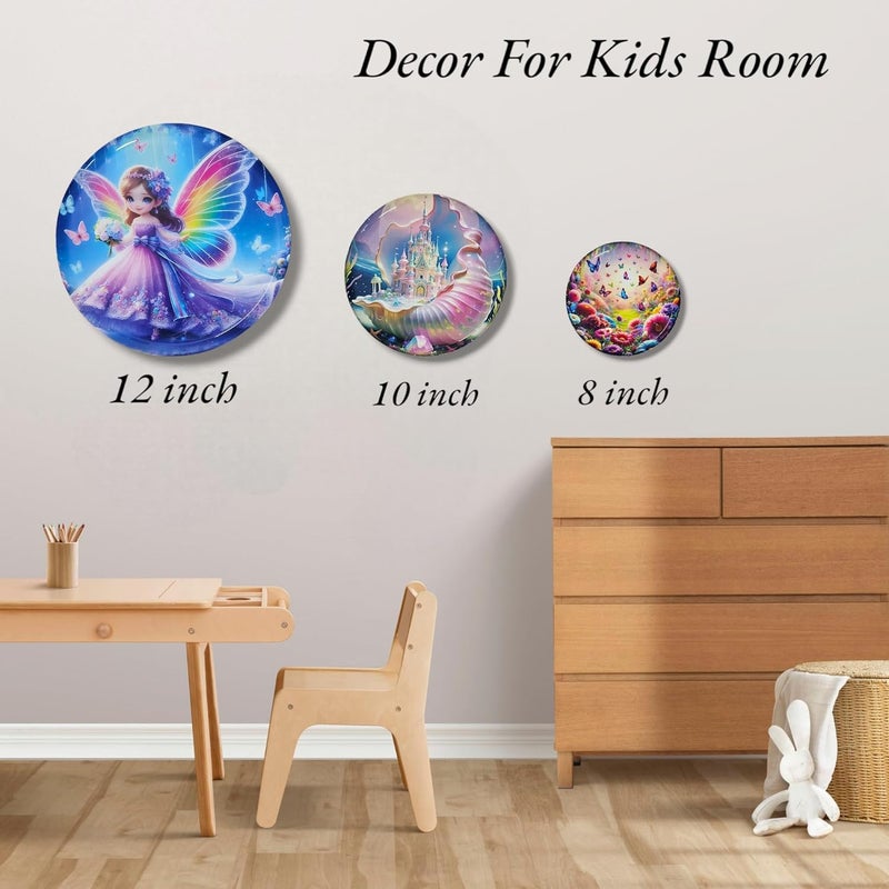 Noblenest 3 Pcs Madhubani Metal Wall Plates 12, 10, 8 Inch, Wall Decoration Items For Living Room, Bedroom, Office | Wall Decor, Gift Items, Wall Hanging Decorations (Dreamland) - Image 4