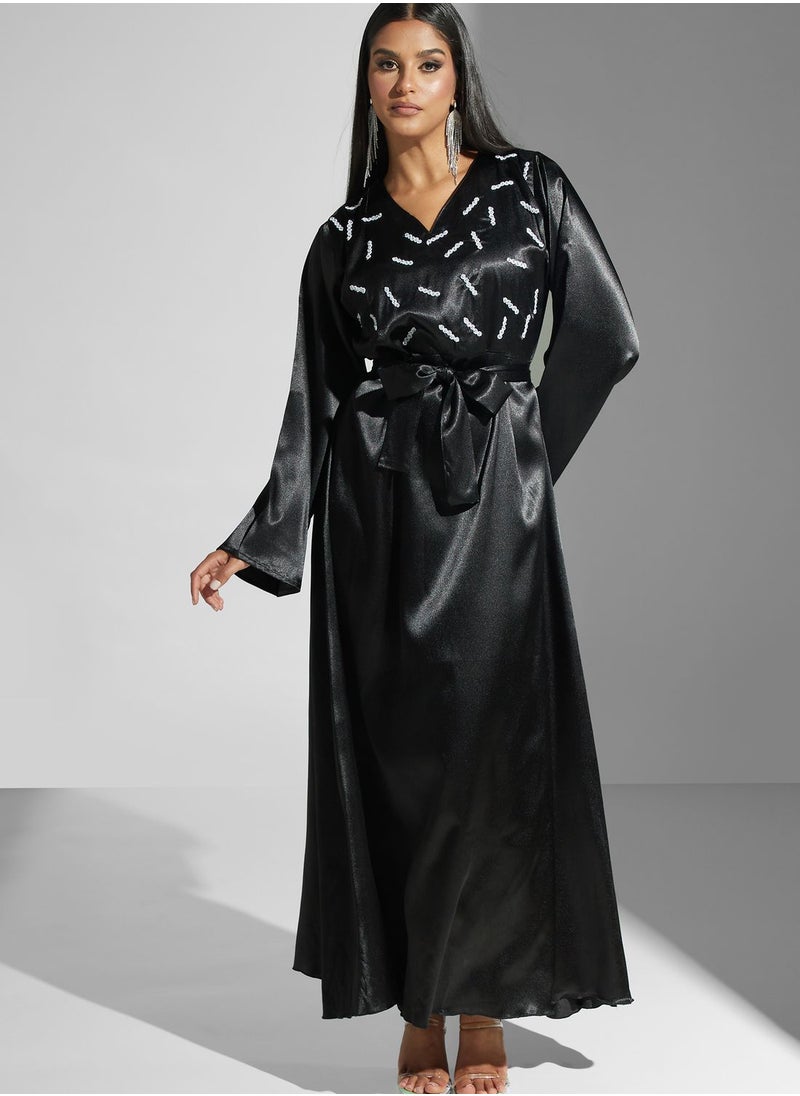 hayas closet Embellished Belted Dress  - Image 1