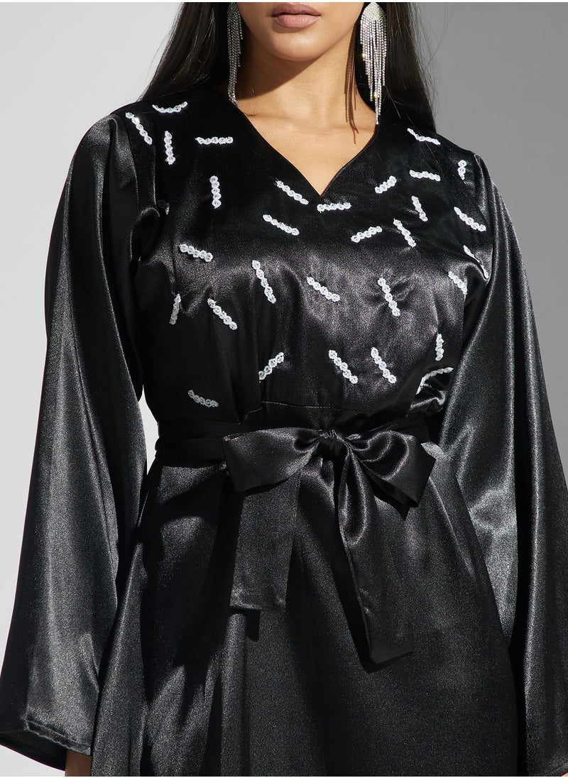 hayas closet Embellished Belted Dress  - Image 3
