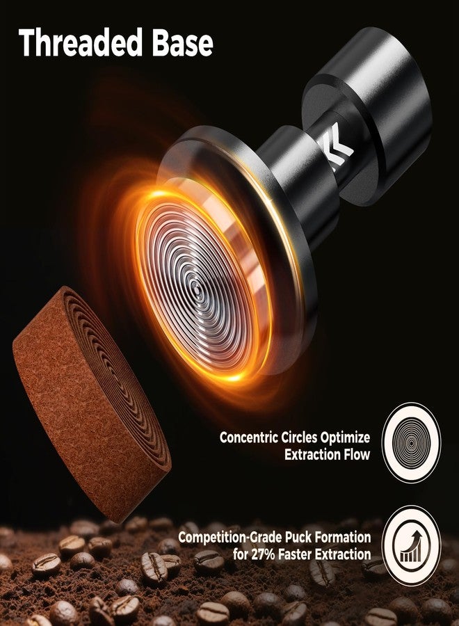 IKAPE 51MM V6 Impact Espresso Tamper with Sound Feedback, 15lb/30lb Interchangeable Springs, Espresso High Tamper with Triple-spring System, Fits 51mm portafilters - Image 4