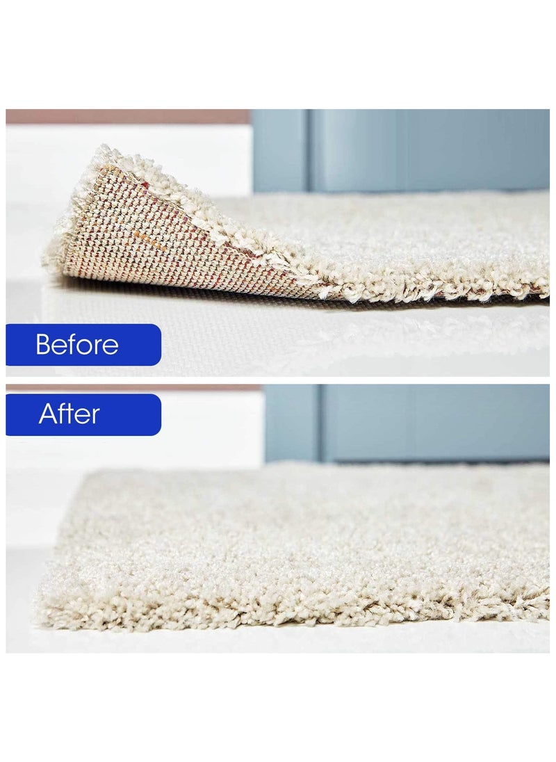 VIUAUAX 16 Pcs Rug Tape, Dual Sided Washable Removable Prevent Curling Rug Corner Holder, Keep Rug in Place Non Slip Adhesive Rug Stopper for Hardwood Floors and TileNon-marking carpet stickers fixed non-slip PU mats repeated washing does not leave adhesive yoga mat double-sided adhesive  - Image 5