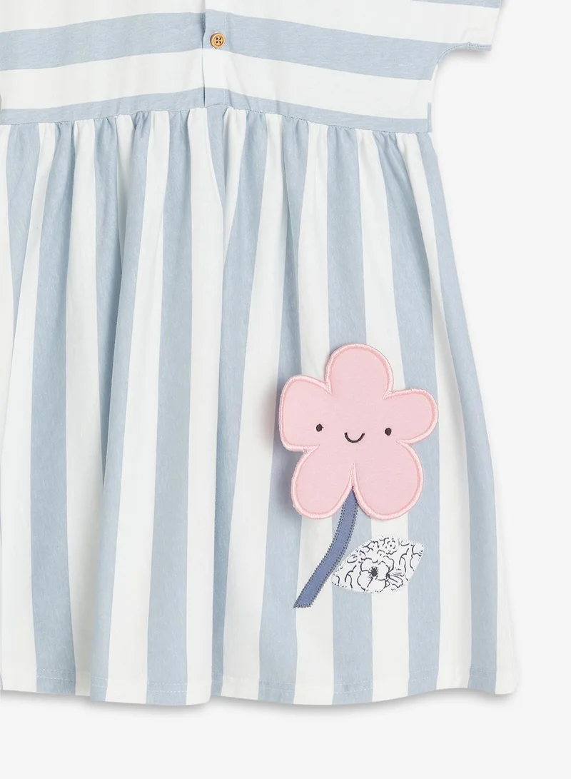 Pinata  Flower Embellished Stripe Dress for Women | Best Price UAE