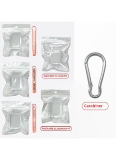 Suitable For Airpods Bluetooth Headset Protective Cover TPU Transparent Soft Case 2/3 Generation/PRO/PRO2 Earphone Case-Color:TPU Soft Shell + Pearlescent Bag + Carabiner-Model:AirpodsPro 2nd Generation Protective Case--without Hanging Ears