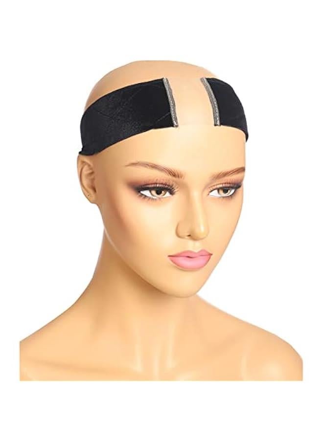 Elastic Wig Grip Headband, Non-Slip Wig Band, Wig Grip Band for Holding Wen’s Wig and Scarf, Thinner Velvet Wig Grip (Black) - Image 1