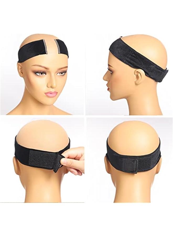 Elastic Wig Grip Headband, Non-Slip Wig Band, Wig Grip Band for Holding Wen’s Wig and Scarf, Thinner Velvet Wig Grip (Black) - Image 4