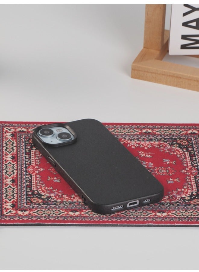 ShebSheb Faux Leather Texture Phone Case Compatible with iPhone 14,Slim TPU Soft Shockproof Protective Case - Image 4