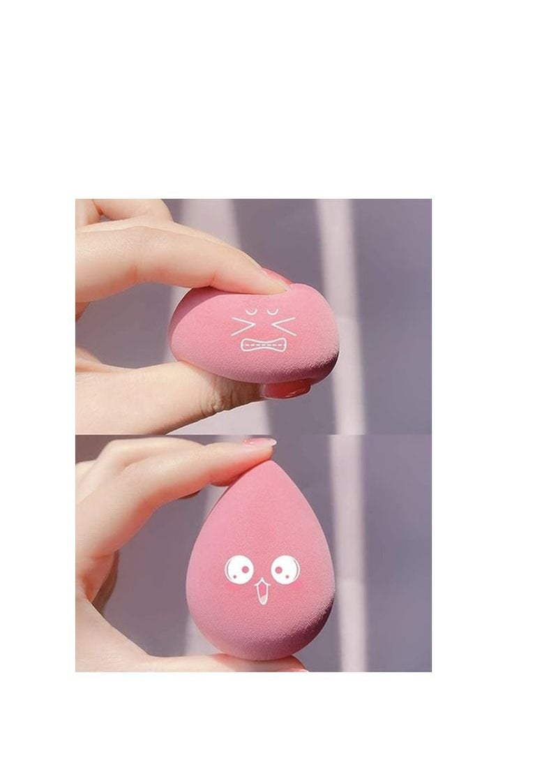 ORiTi ORiTi Makeup Sponge Set 4pcs Blender Multi-colored Beauty Foundation Blending Sponge for Liquid, Cream, and Powder Dry & Wet Use Makeup Sponge Egg (Purple)  - Image 3