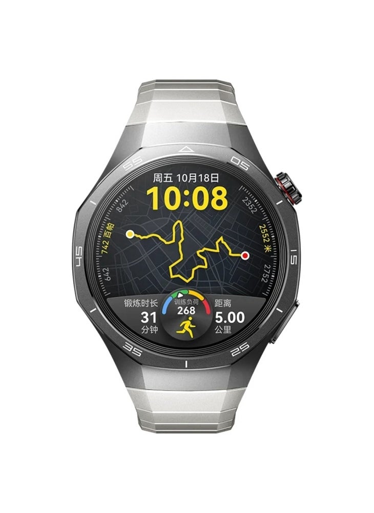 Beauenty For Huawei Watch GT 4 46mm Stainless Steel Watch Strap 1-Bead Replacement Wrist Band - Silver - Image 3