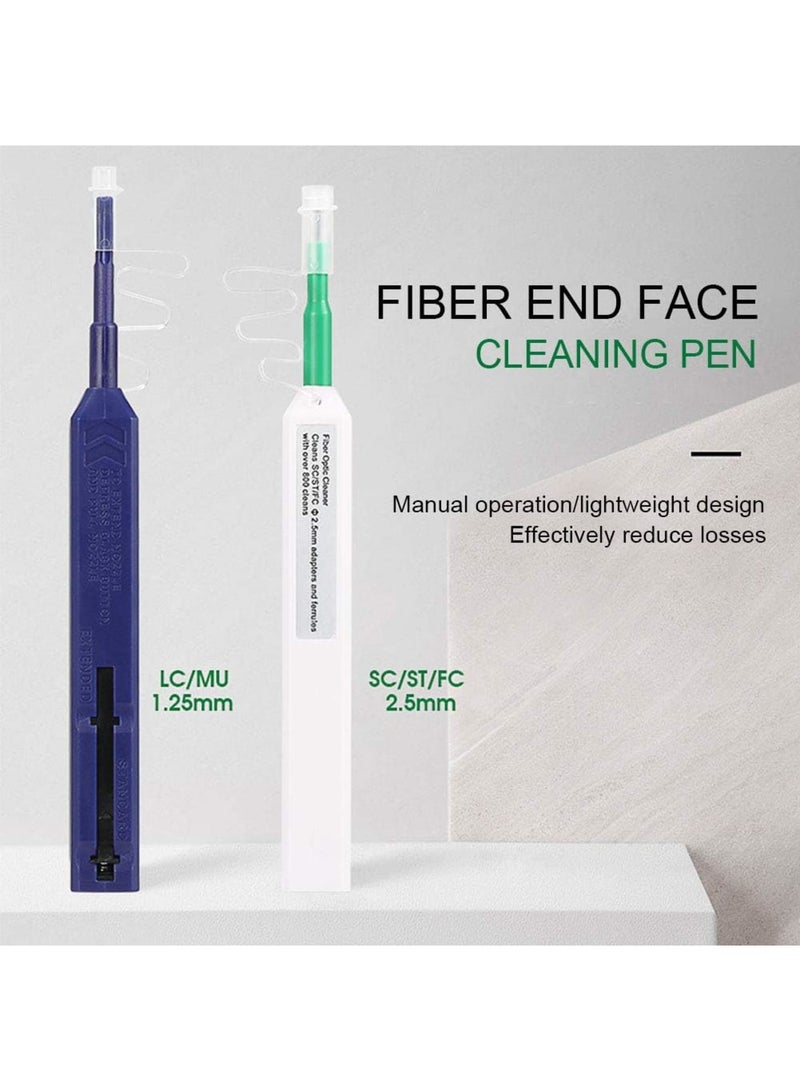 SYOSI 2Pcs Fiber Optic Cleaner Pen Set, Professional Grade Fiber Optic Connectors Cleaning for LC/MU 1.25mm, SC/STE2000/FC 2.5mm, Over 800 Cleans, Reliable and Efficient Fiber Optic Cleaning Tool (Black) - Image 5