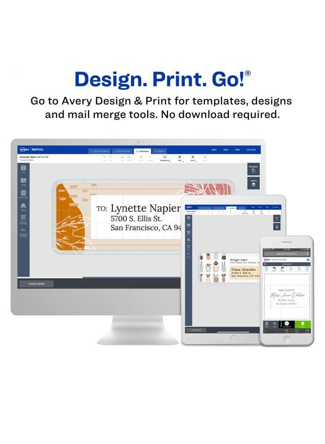 AVERY Avery Printable Address Labels for Laser Printers, 1" x 2-5/8", Matte Clear, 300 Blank Mailing Labels (15660) - Image 5