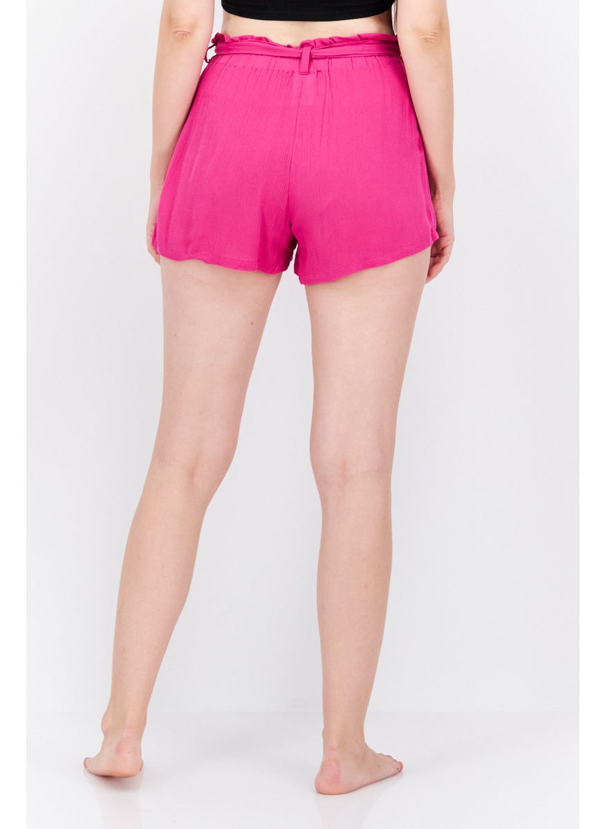 Etam Women Textured Short, Magenta  - Image 2