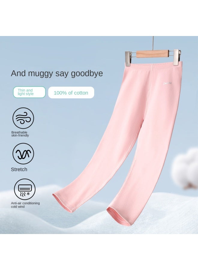 DEESHA Cotton Air-conditioning Pants】kids' Pure Cotton Sleep Pants - Thin & Cool, Soft Girls' Homewear Loungewear - Image 4