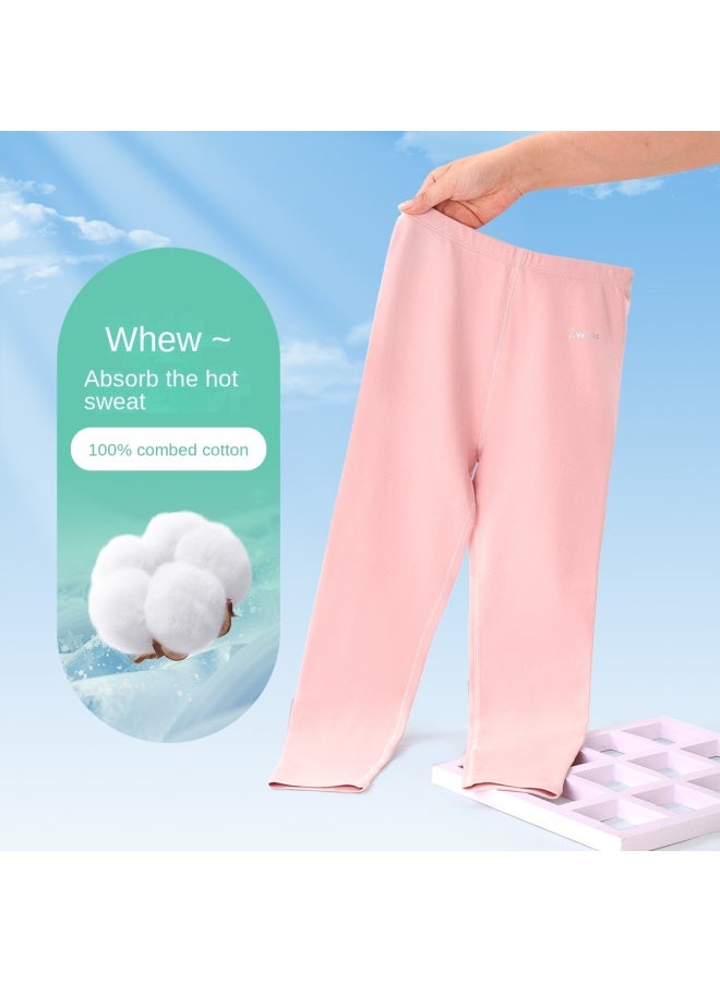 DEESHA Cotton Air-conditioning Pants】kids' Pure Cotton Sleep Pants - Thin & Cool, Soft Girls' Homewear Loungewear - Image 3