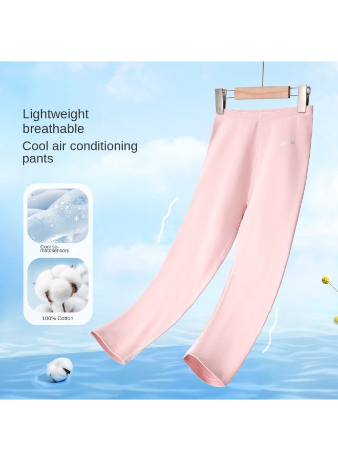 DEESHA Cotton Air-conditioning Pants】kids' Pure Cotton Sleep Pants - Thin & Cool, Soft Girls' Homewear Loungewear - Image 2