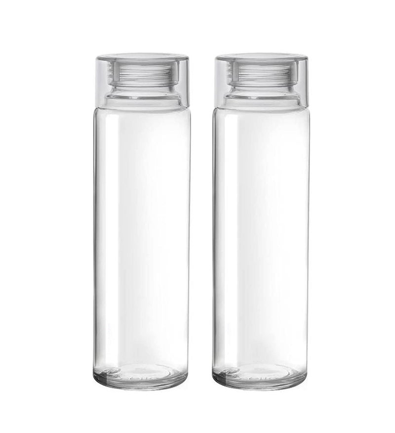 TAGROCK Clear Glass Fridge Water Bottle 1000ml Set of 2 - Image 1