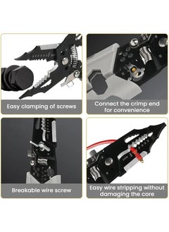 JULEX JULEX 28IN1 Wire Stripper and Cutter Multifunctional Tool Chromium Vanadium Steel Cutting Crimping for Electrician Stainless Puller Plier Cable Looping Splitting Stripping  - Image 5