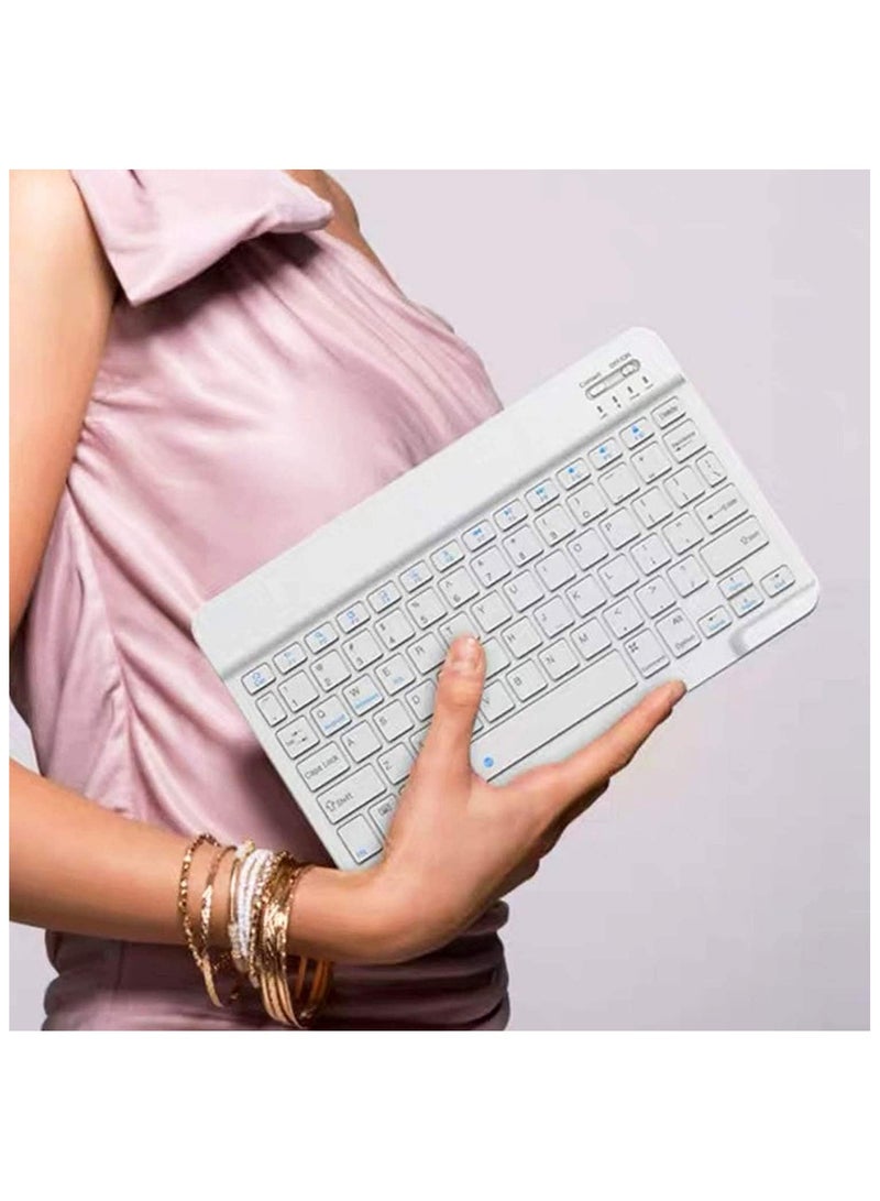 BK Keyboard BK-100 Mini Bluetooth Wireless Rechargeable iOS, Android, Mac OS and Windows For Mobile, Tablet & TV Colors: (Black, White) (Black) - Image 3