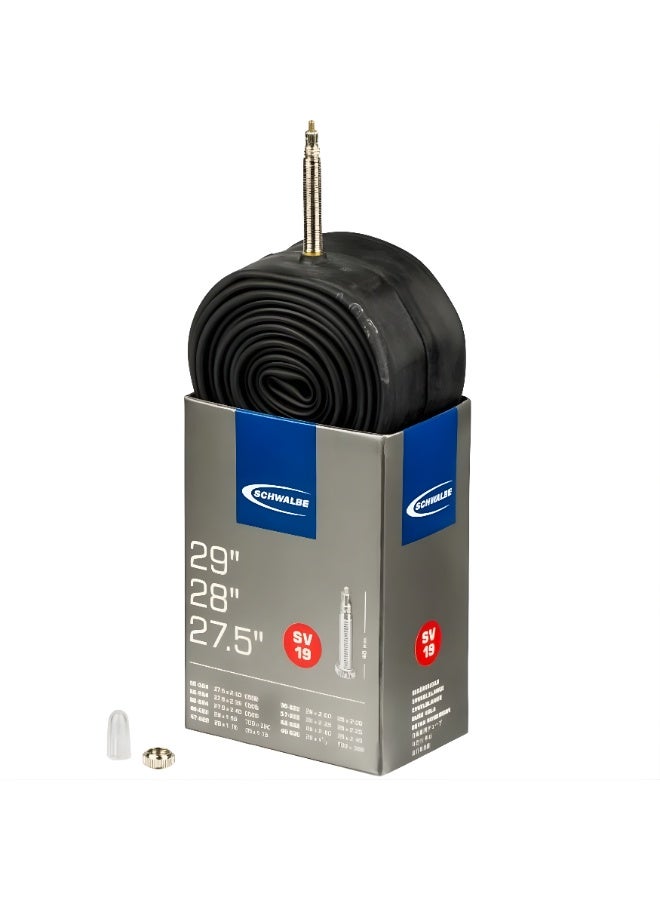 SCHWALBE SV19 Bicycle Inner Tube 27.5/28/29 Inch Presta Valve 40mm MTB Tube 40/62-584/635 Black - Image 2
