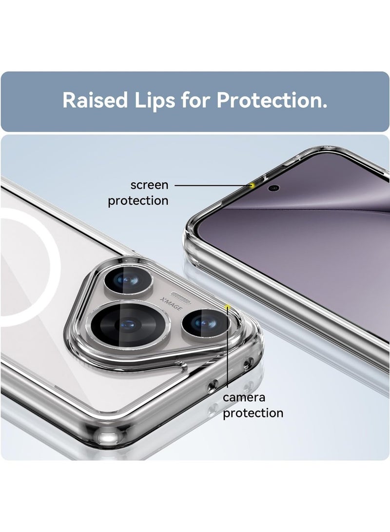 Techie Huawei Pura 70 Pro Clear Case with MagSafe – Slim, Anti-Yellowing Cover with Camera Lens Protection, Magnetic Holder Compatible - Image 3