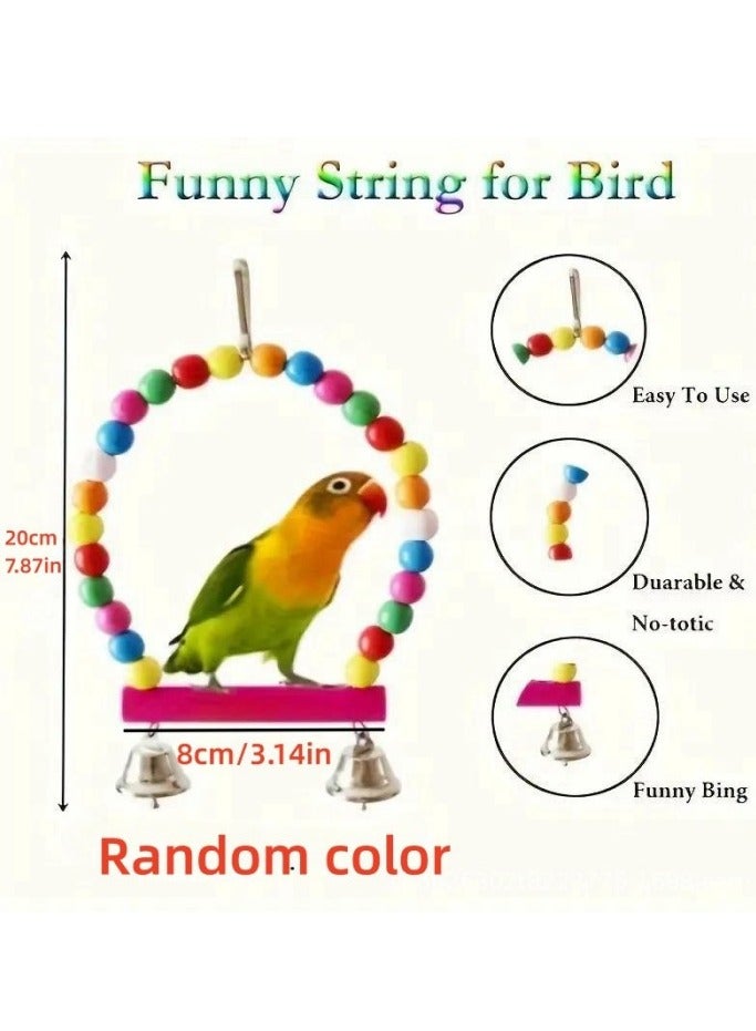 مجموعة مضغ البرج من 7 قطع مع أرجوحة جرس Multicolour - Image 3