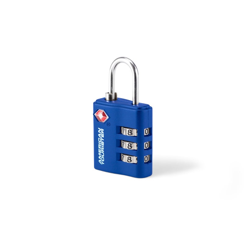 American Tourister TSA 3-Dial Combination Lock – Secure Your belongings with Confidence on the go, Featuring a TSA-Approved, Durable, and Stylish Design in Sleek Blue - Image 4