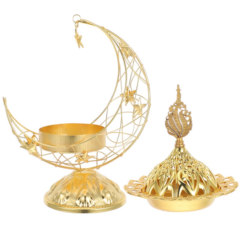 Middle Eastern Incense Burner Metal Censer Eid Mubarak Incense Burner Eid Mubarak Incense Burner Tabletop Decorations - Image 1