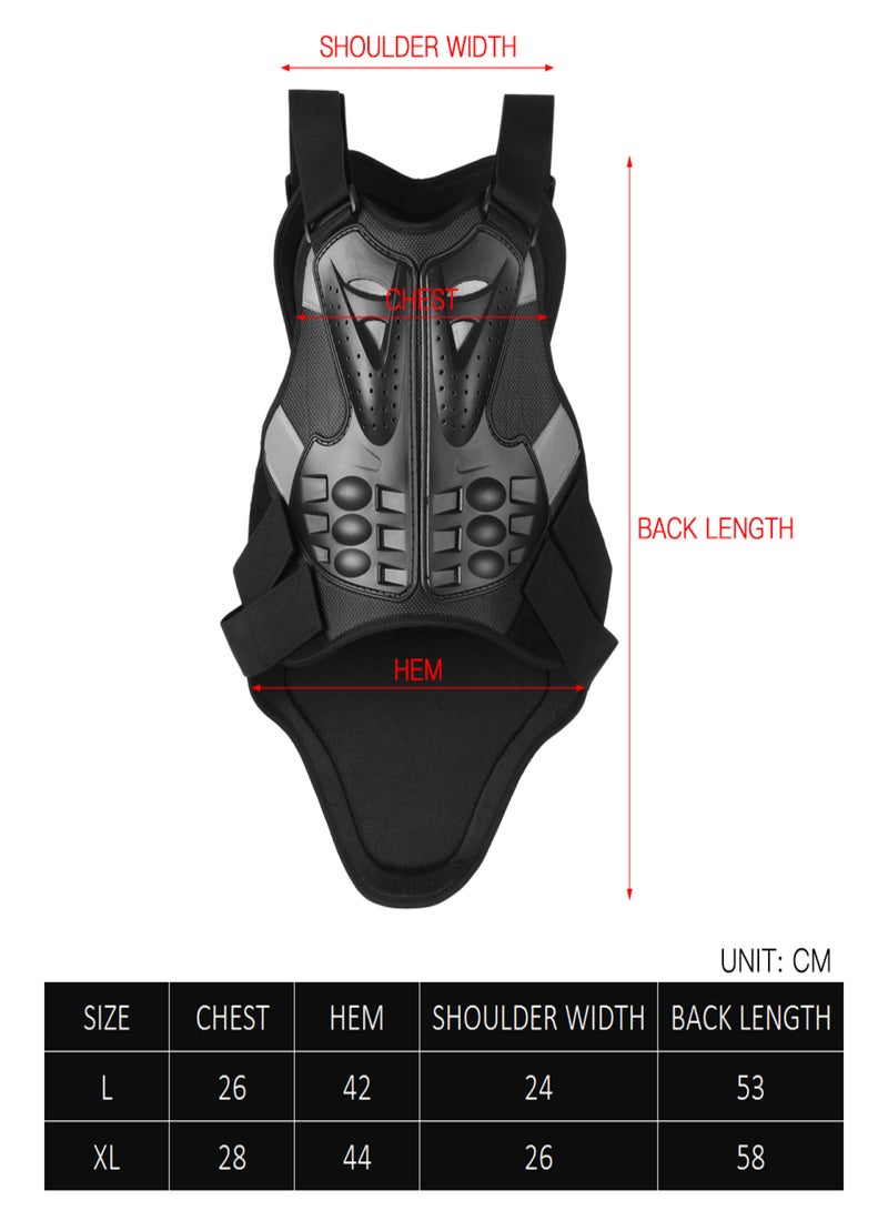 Generic Men Motorcycle Armor Vest Body Chest Spine Back Protector Protective Jacket for Cycling Skating Skiing Skateboarding - Image 2