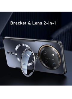 General Magnetic Case Compatible with Honor X9c / Honor X60 Pro, Built In Invisible Alloy Lens Holder and Lens Film, Seismic and Anti Fall Cover Case with Wireless Charging  - Image 2