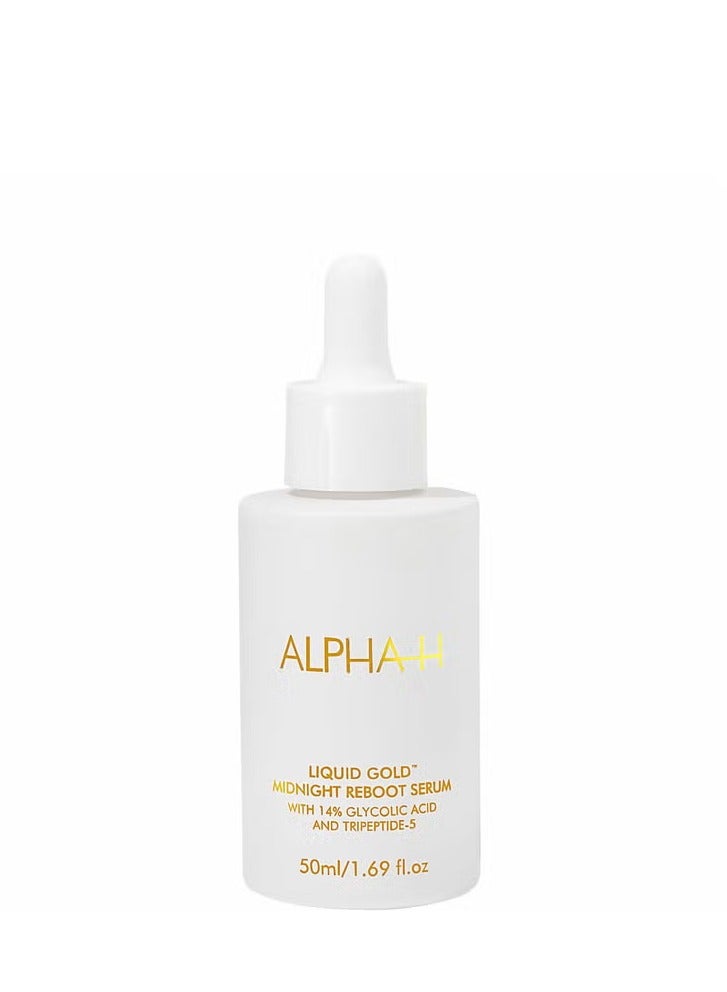 Alpha-H Plump and Firm Duo Liquid Gold Midnight Reboot Serum 50ml,Golden Haze Face Oil 25ml - Image 2