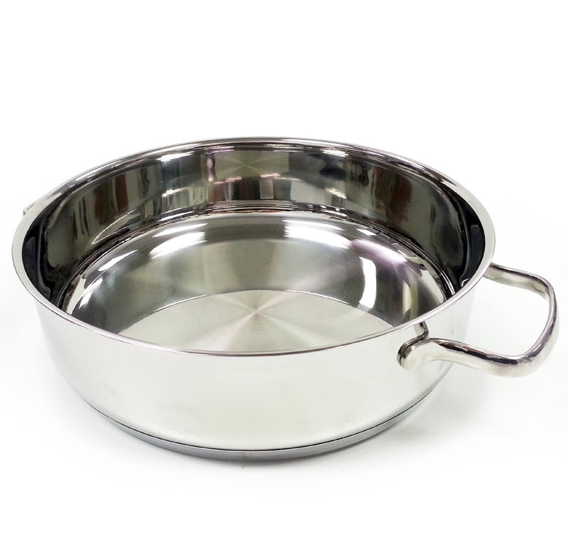 Nuwave Design-18/8 Stainless Steel Cookware,Free of PTFE PFOA PFOS,Fondue Pot Set,Works On All Cooktops and Induction Cooker,Include Pot,Steamer Basket,Glass Lid and 8 Fondue Forks,10 -Yeär Wärranty, 3.5Qt Pot, Silver - Image 5