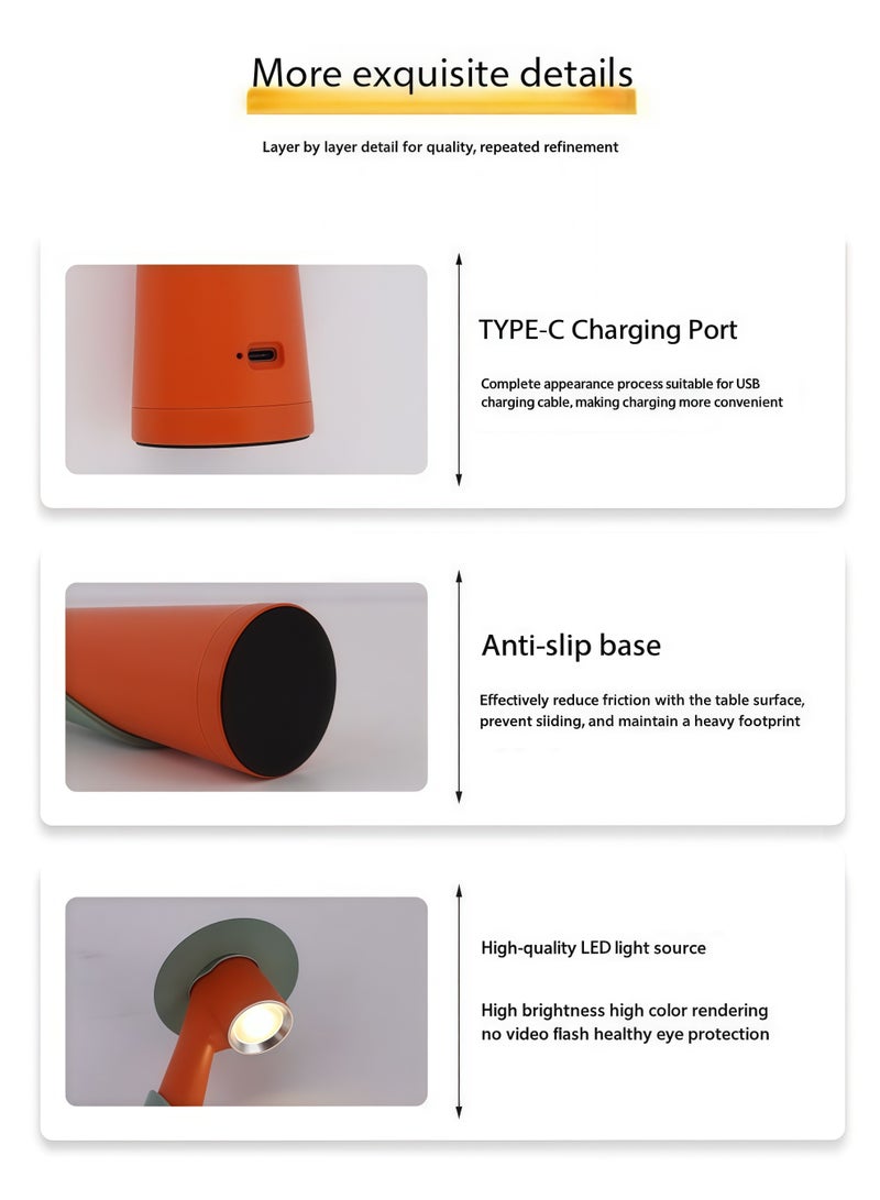 SKT Shiketro Italian Gentleman Rechargeable Table Lamp, a Luxurious Night Light for Bedside, Bar, or Dining Table (Blue) - Image 5