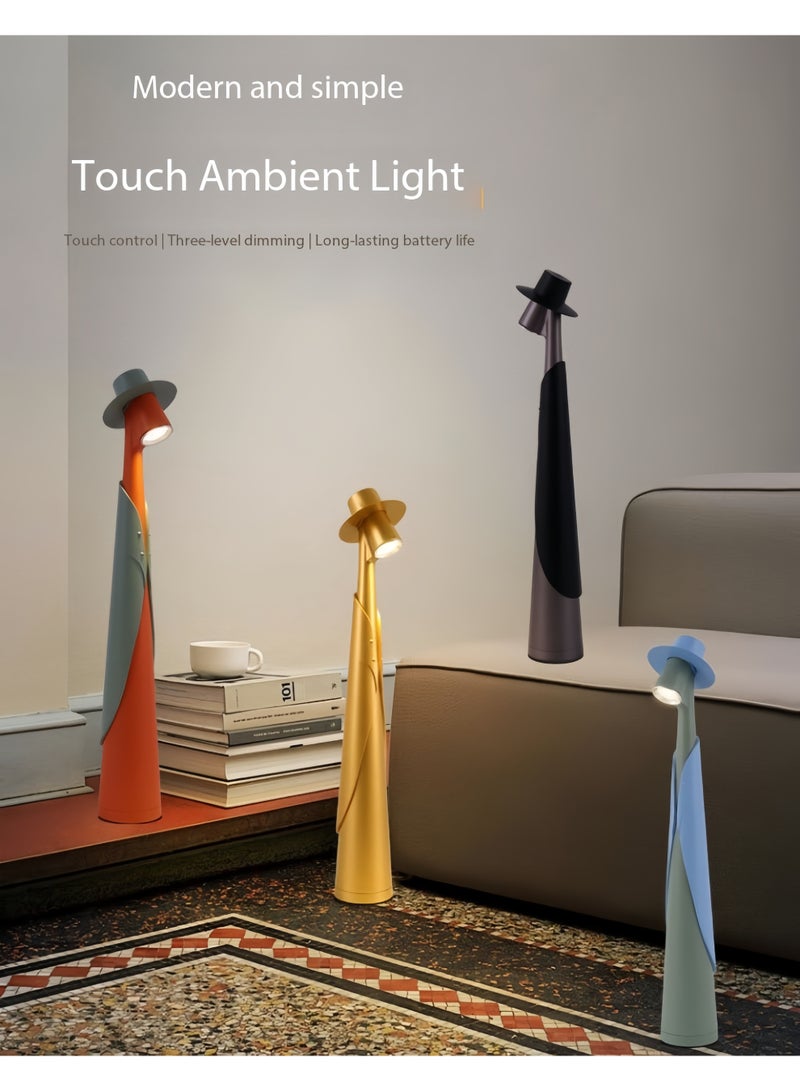 SKT Shiketro Italian Gentleman Rechargeable Table Lamp, a Luxurious Night Light for Bedside, Bar, or Dining Table (Blue) - Image 3