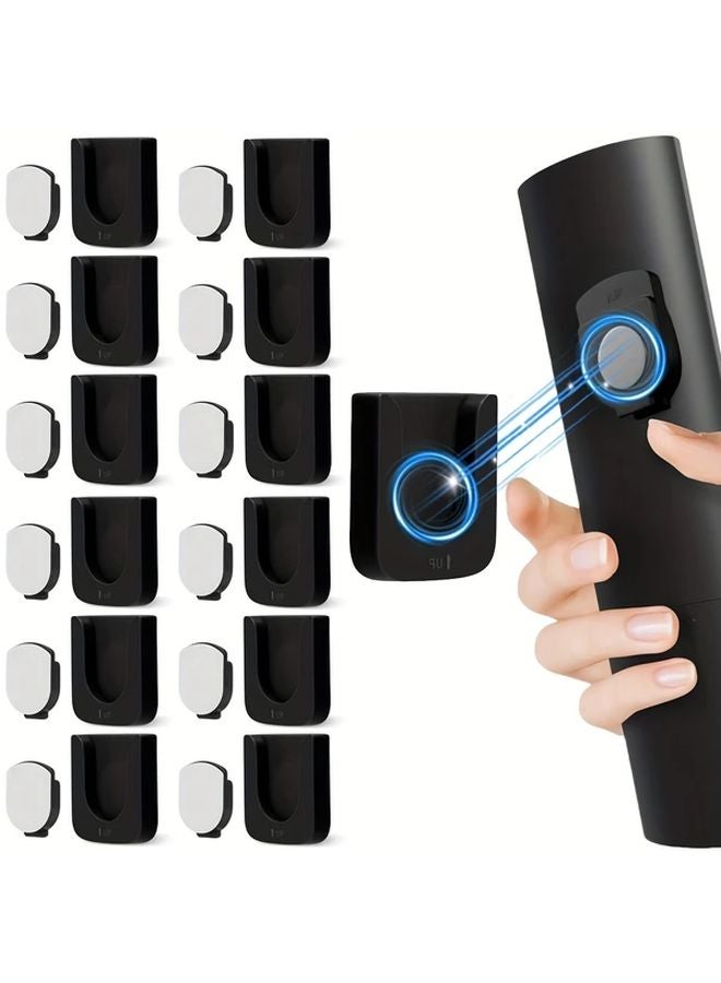 4 Gray Magnetic Hooks Wall Mount Remote Holder with Adhesive Backing for TV Fan Air Conditioner - Image 2