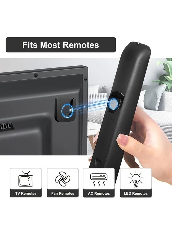 4 Gray Magnetic Hooks Wall Mount Remote Holder with Adhesive Backing for TV Fan Air Conditioner - Image 3