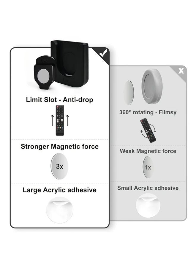 4 Gray Magnetic Hooks Wall Mount Remote Holder with Adhesive Backing for TV Fan Air Conditioner - Image 4